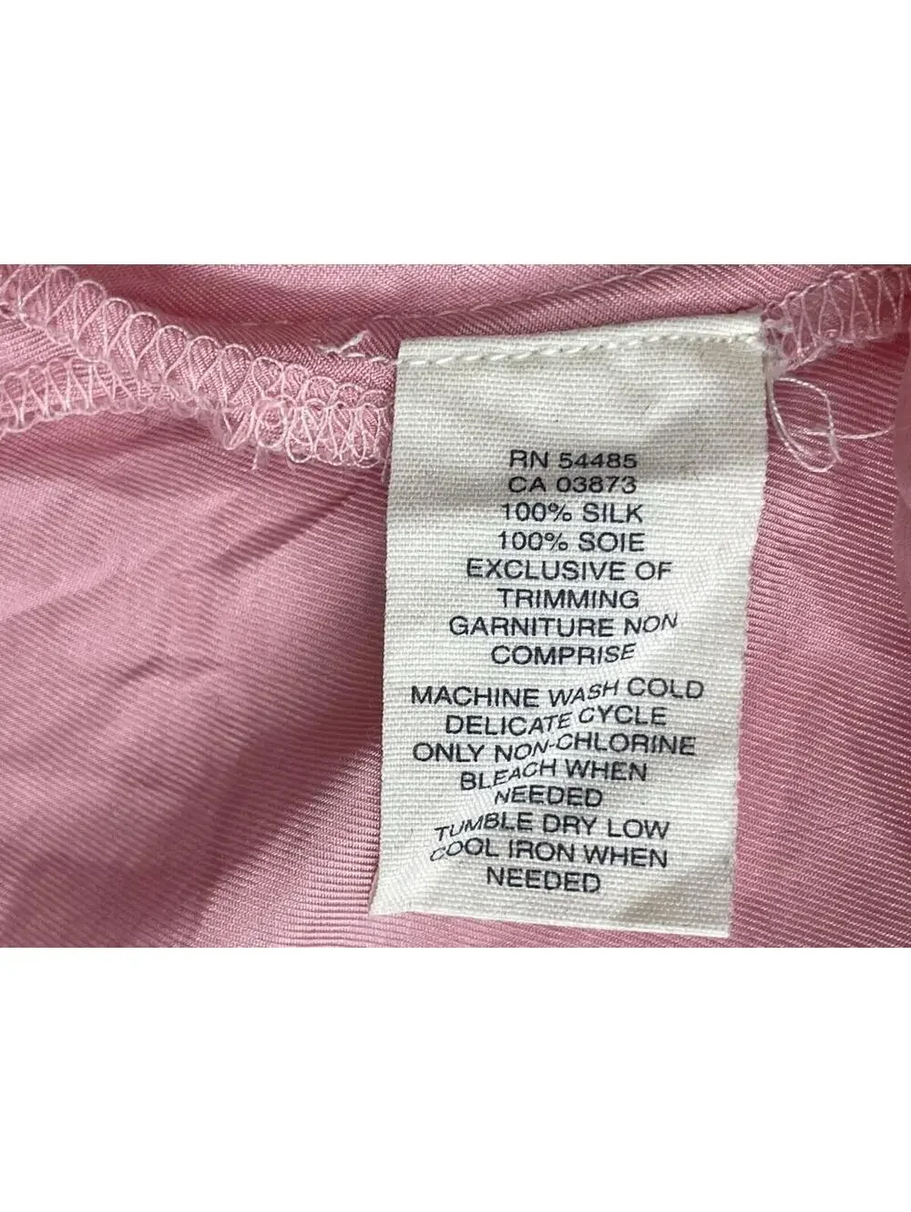 American Eagle 100% Silk Camisole Top 12 Pink Lace Trim Pintuck Boho Romantic - Picture 7 of 7